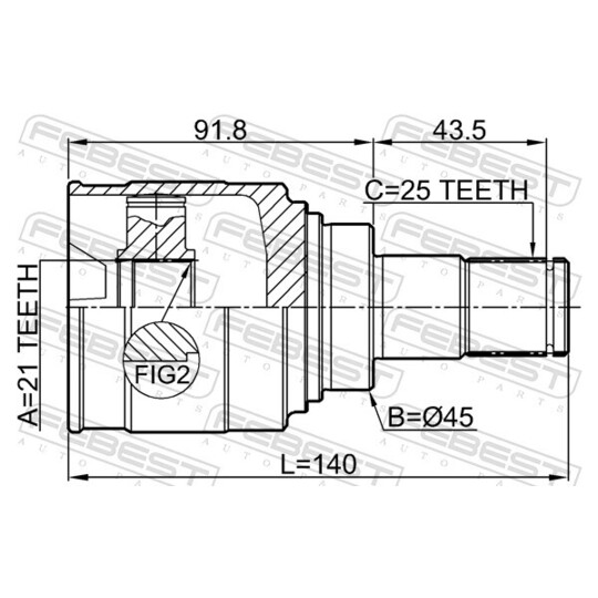 6511-001 - Joint Kit, drive shaft 