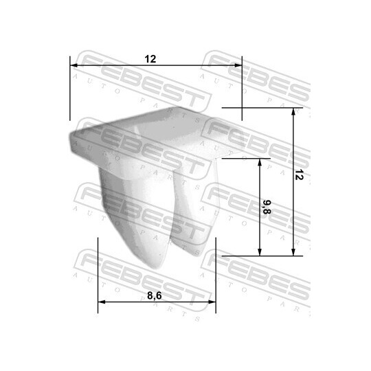 88570-002 - Clip, trim/protective strip 