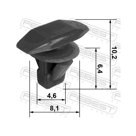 88570-010 - Retaining Clip, engine bay insulation 