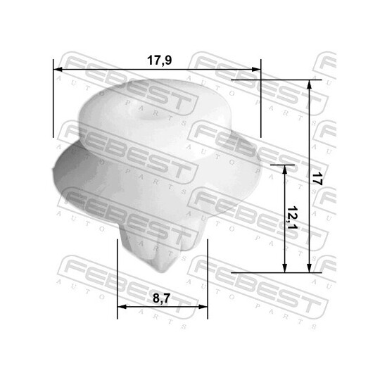 88570-055 - Fästclips, dörrbeklädnad 