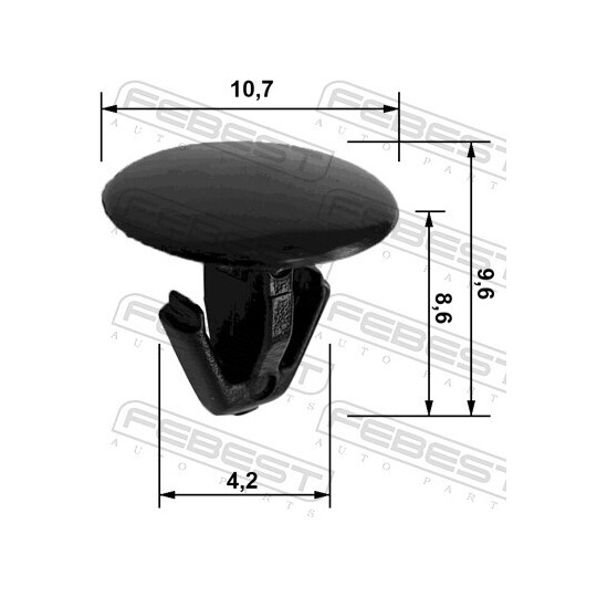 88570-065 - Fästclips, motorhuvsisolering 