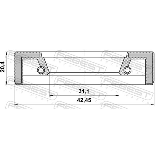 95FAY-33420920X - Gasket, cylinder head cover 