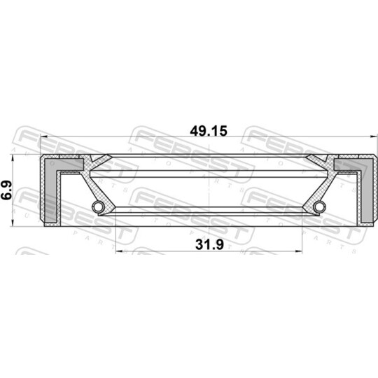 95GAY-34490707X - Shaft Seal, transfer case 