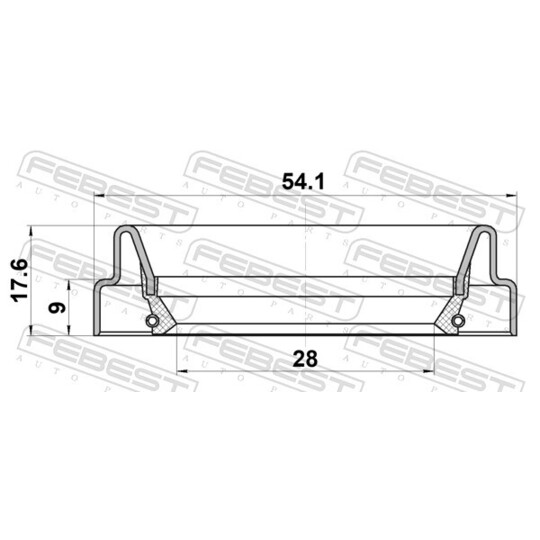 95FDS-30540918X - Tiivisterengas, vetoakseli 