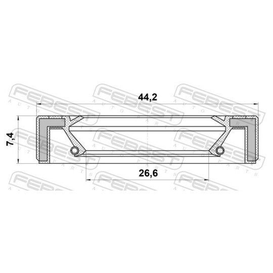 95GBY-28440808X - Seal, drive shaft 