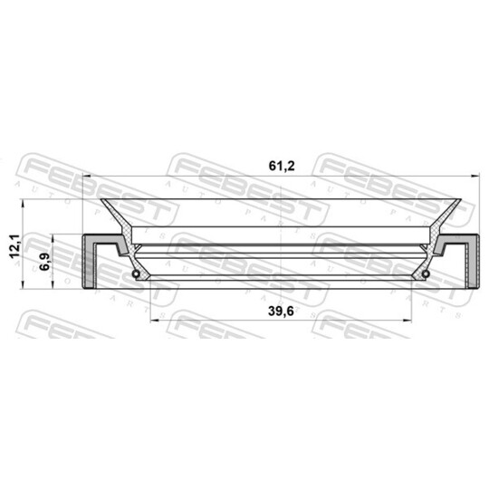 95GDW-41610712C - Shaft Seal, differential 