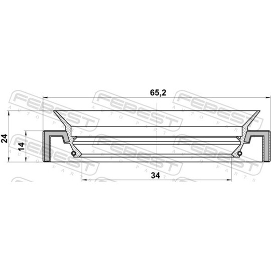 95HAY-35651424C - Axeltätning, drivacel 