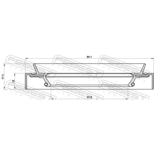 95HDY-39641217X - Shaft Seal, manual transmission main shaft 