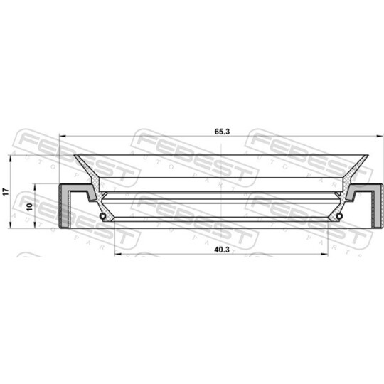 95HAY-42651017L - Seal, drive shaft 