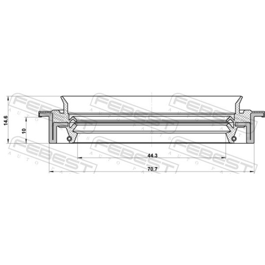 95JDS-46701015C - Axeltätning, drivacel 