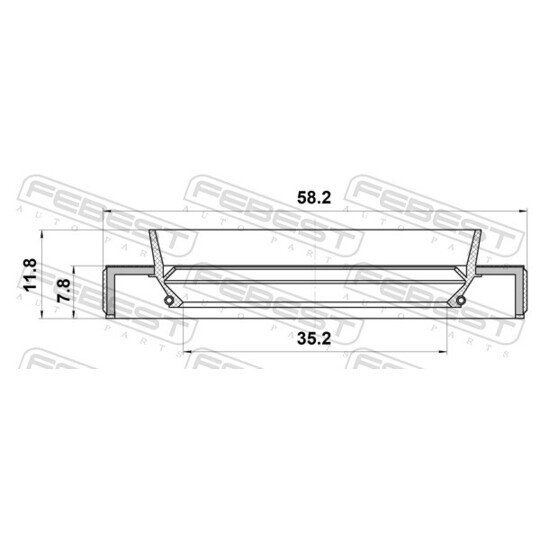 95JBY-36580812X - Seal Ring, wheel hub 