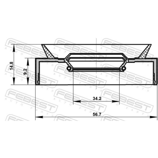 95PBS-36560915C - Seal, drive shaft 