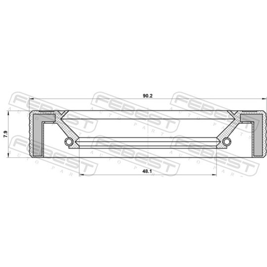 95LAY-50900808R - Shaft Seal, manual transmission main shaft 