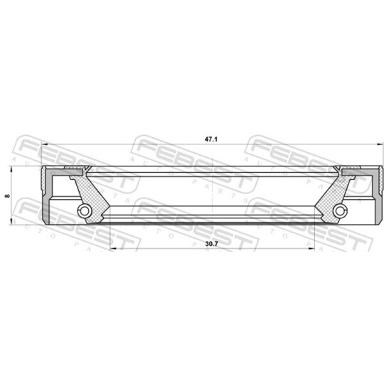 95LEY-32470808L - Shaft Seal, manual transmission main shaft 