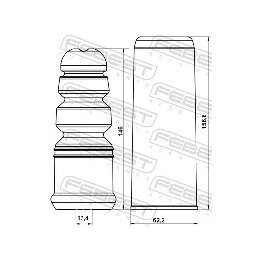 ADSHB-8K5R-KIT - Dust Cover Kit, shock absorber 