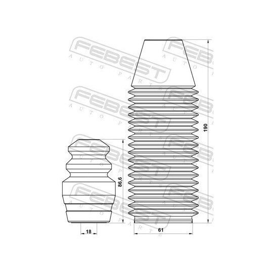 CHSHB-J200R-KIT - Dust Cover Kit, shock absorber 