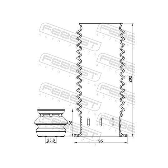 CHSHB-J300F-KIT - Dust Cover Kit, shock absorber 