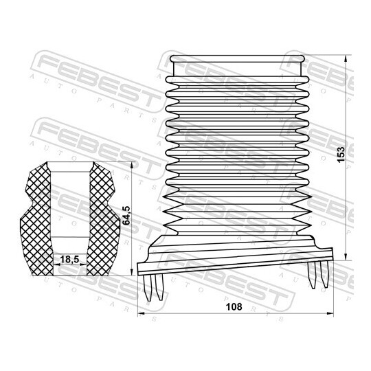 CHSHB-T250F-KIT - Dust Cover Kit, shock absorber 