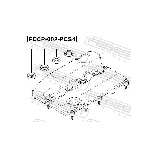 FDCP-002-PCS4 - Rõngastihend, õhusissevõtutoru-õhufiltrikorpus 