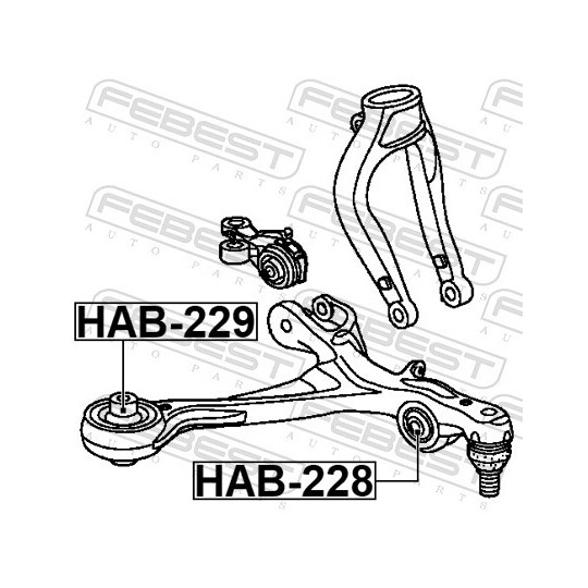 HAB-229 - Control Arm-/Trailing Arm Bush 