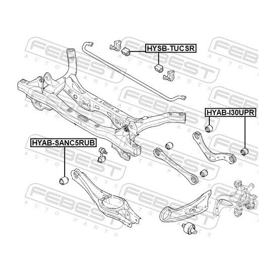 HYAB-I30UPR - Control Arm-/Trailing Arm Bush 