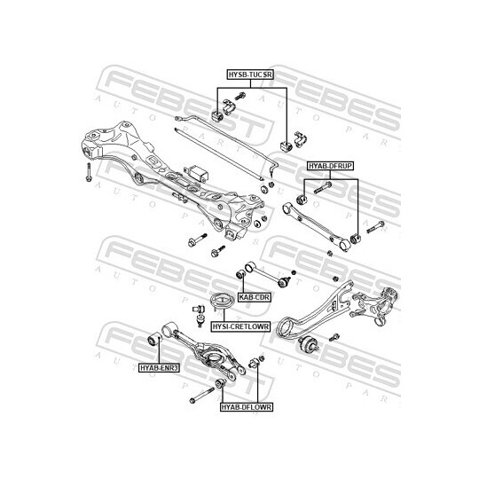 HYAB-DFLOWR - Control Arm-/Trailing Arm Bush 