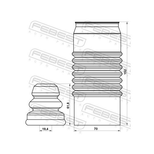 MZSHB-GYF-KIT - Dust Cover Kit, shock absorber 