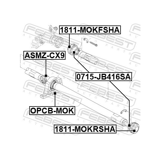OPCB-MOK - Bearing, propshaft centre bearing 