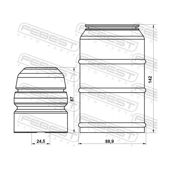 PGSHB-BOXF-KIT - Dust Cover Kit, shock absorber 