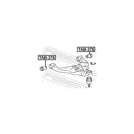 TAB-376 - Control Arm-/Trailing Arm Bush 