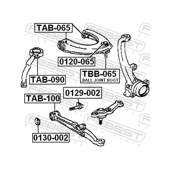 TAB-090 - Control Arm-/Trailing Arm Bush 