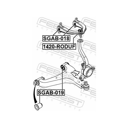 SGAB-018 - Control Arm-/Trailing Arm Bush 