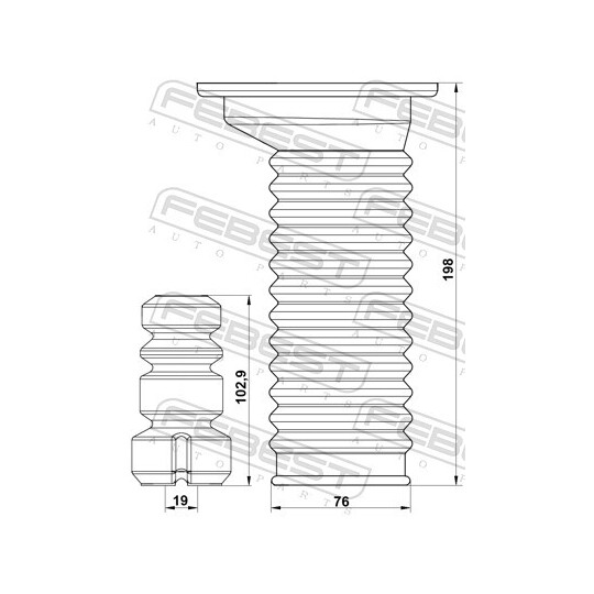 TSHB-NLP10F-KIT - Dust Cover Kit, shock absorber 