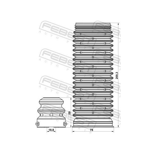 VWSHB-GOLVIF-KIT - Dust Cover Kit, shock absorber 