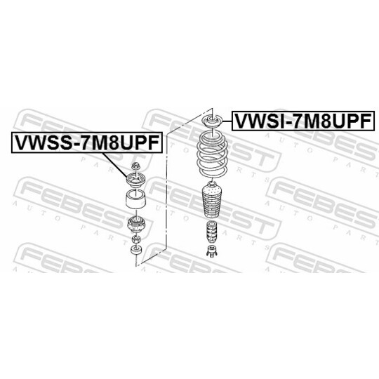 VWSS-7M8UPF - Mounting, shock absorbers 