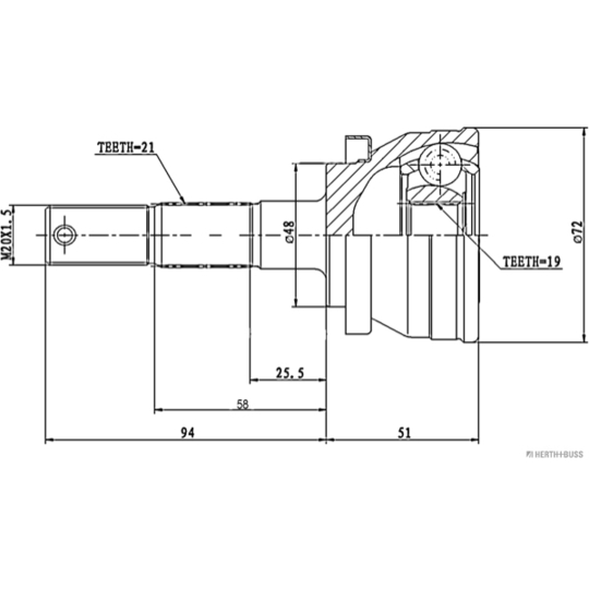 J2821014 - Joint Kit, drive shaft 