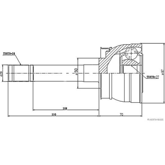 J2821033 - Joint Kit, drive shaft 