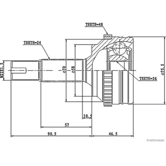 J2822122 - Joint Kit, drive shaft 