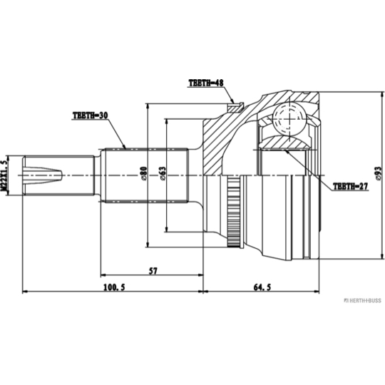 J2822144 - Joint Kit, drive shaft 