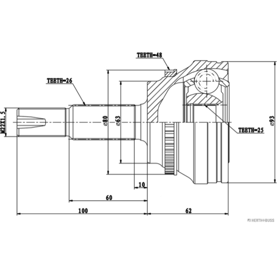 J2822141 - Joint Kit, drive shaft 