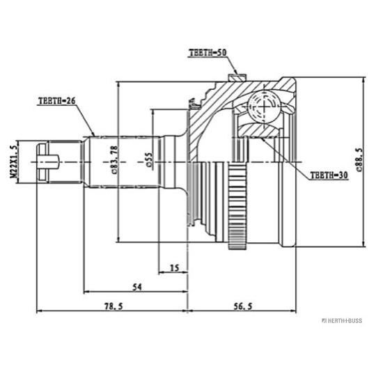 J2824123 - Joint Kit, drive shaft 