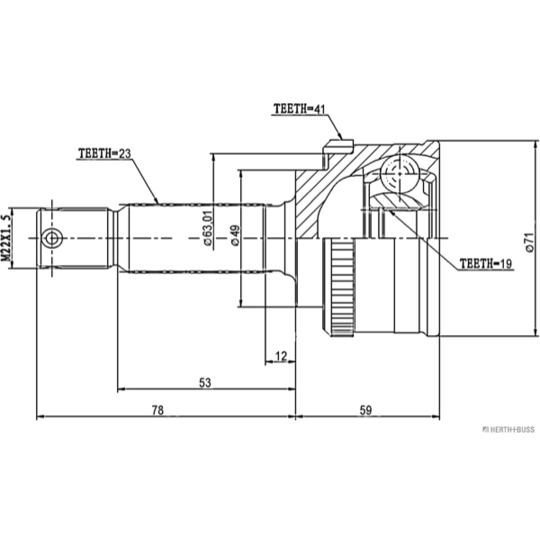 J2828116 - Joint Kit, drive shaft 