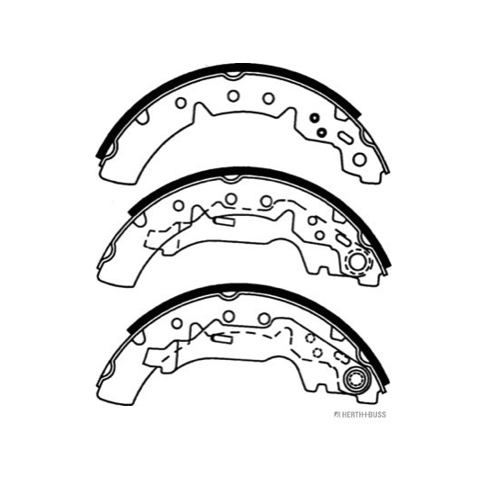 J3502070 - Brake Shoe Set 