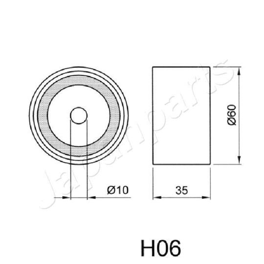 BE-H06 - Tensioner, timing belt 