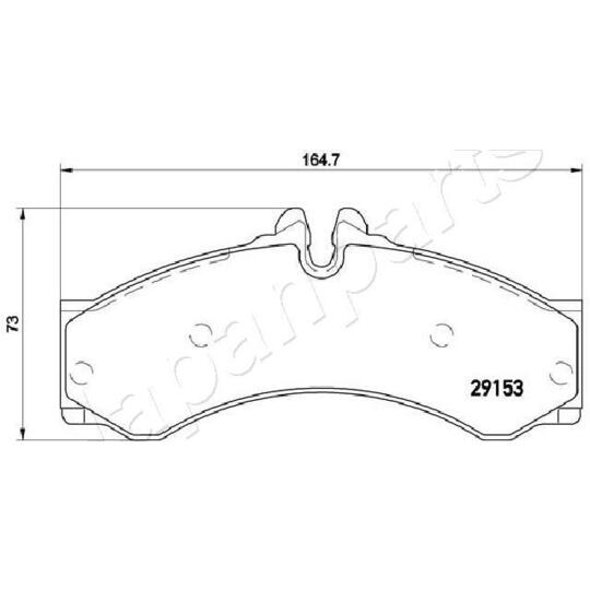 PA-0540AF - Piduriklotsi komplekt, ketaspidur 