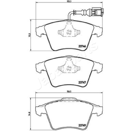 PA-0954AF - Brake Pad Set, disc brake 