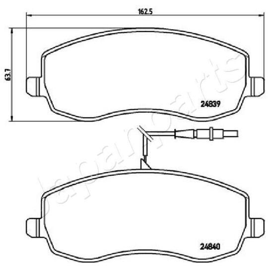 PA-0621AF - Brake Pad Set, disc brake 