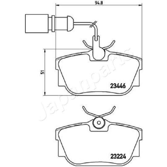 PP-0301AF - Brake Pad Set, disc brake 