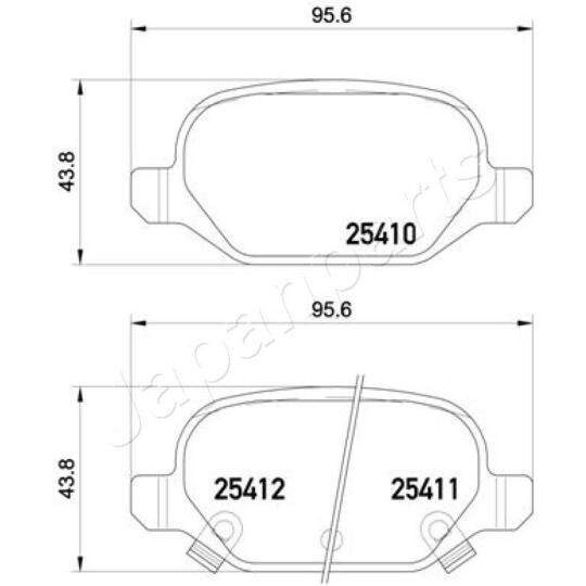 PP-0214AF - Brake Pad Set, disc brake 