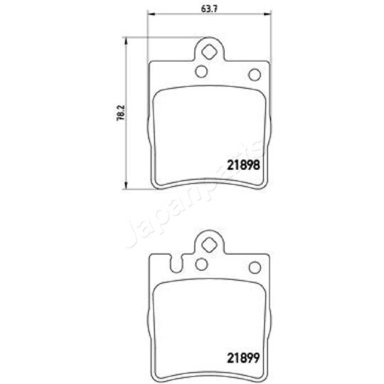 PP-0504AF - Brake Pad Set, disc brake 